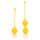 Loveline - set de bolas de geisha de silicona - 2 piezas (amarillo)