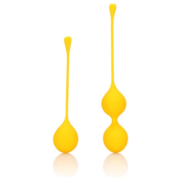 Loveline - set de bolas de geisha de silicona - 2 piezas (amarillo)