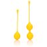 Loveline - set de bolas de geisha de silicona - 2 piezas (amarillo)