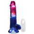 REALROCK - vibrador luminoso con testículos - 20cm