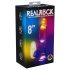 REALROCK - vibrador luminoso con testículos - 20cm