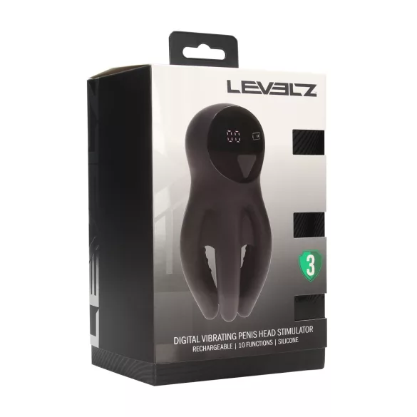 Levelz - vibrador para glande digital - silicona negra