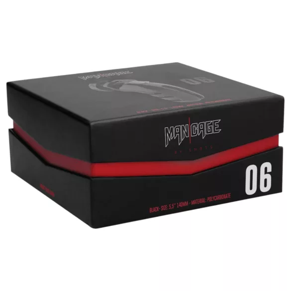ManCage Modelo 06 - jaula para pene para hombres (negra) - 14 cm