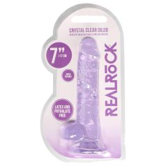 REALROCK - dildo realista transparente lila (17cm)