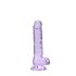REALROCK - dildo realista transparente lila (17cm)