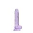 REALROCK - dildo realista transparente lila (17cm)