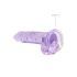 REALROCK - dildo realista transparente lila (17cm)