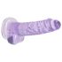 REALROCK - dildo realista transparente lila (17cm)