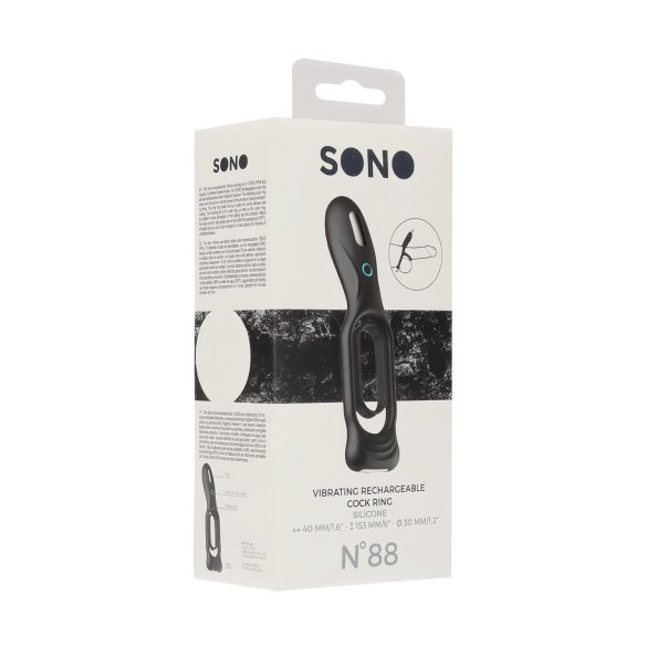 No.88 - anillo vibrador para pene - silicona negra