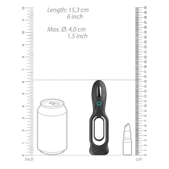 No.88 - anillo vibrador para pene - silicona negra