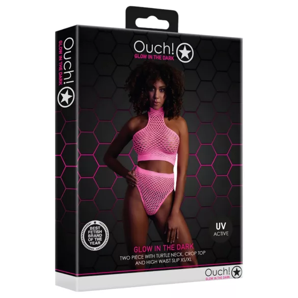 Ouch! - conjunto de lencería fluorescente - rosa