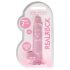 REALROCK - dildo realista transparente - rosa (17cm)