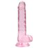 REALROCK - dildo realista transparente - rosa (17cm)