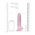 REALROCK - dildo realista transparente - rosa (17cm)
