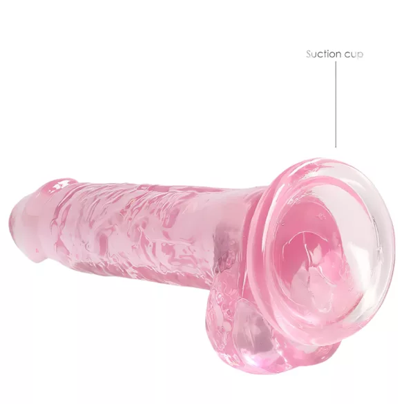RealRock - dildo realista transparente - rosa - 17 cm