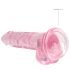 REALROCK - dildo realista transparente - rosa (17cm)