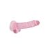 REALROCK - dildo realista transparente - rosa (17cm)