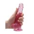 REALROCK - dildo realista transparente - rosa (17cm)