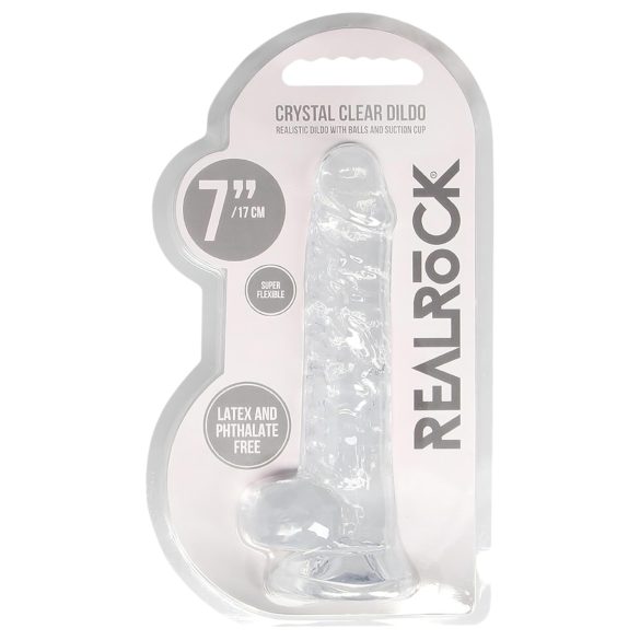 REALROCK - Dildo realista transparente - 17 cm
