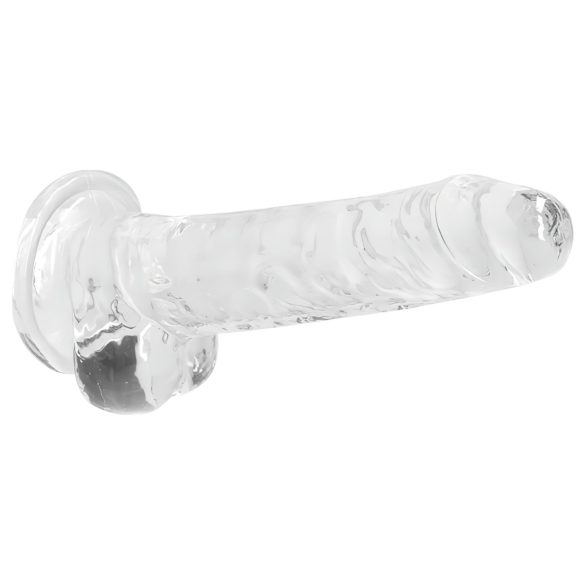 RealRock - consolador realista - transparente - 17 cm