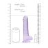 REALROCK - dildo realista transparente - lila (19cm)