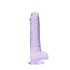 REALROCK - dildo realista transparente - lila (19cm)