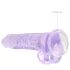 REALROCK - dildo realista transparente - lila (19cm)