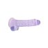 REALROCK - dildo realista transparente - lila (19cm)