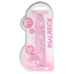 REALROCK - realista dildo transparente - rosa (19cm)