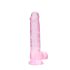 REALROCK - realista dildo transparente - rosa (19cm)