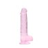 REALROCK - realista dildo transparente - rosa (19cm)