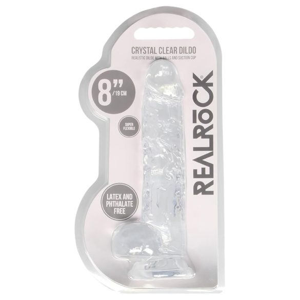 REALROCK - dildo transparente realista (19cm)