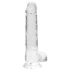 REALROCK - Consolador realista transparente - transparente (19 cm)