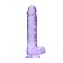 REALROCK - dildo realista transparente - lila (22cm)