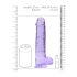 REALROCK - consolador transparente realista - morado (22 cm)
