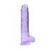 REALROCK - consolador transparente realista - morado (22 cm)
