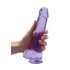 REALROCK - consolador transparente realista - morado (22 cm)