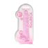 REALROCK - dildo realista transparente - rosa (22 cm)