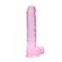 REALROCK - dildo realista transparente rosa (22 cm)