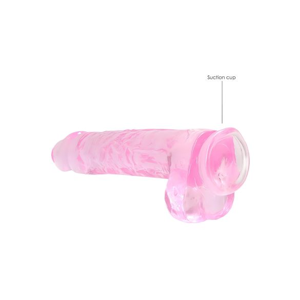 RealRock - dildo realista transparente - rosa 22cm