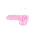 REALROCK - dildo realista transparente - rosa (22 cm)