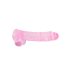 REALROCK - dildo realista transparente - rosa (22 cm)