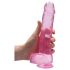 REALROCK - dildo realista transparente - rosa (22 cm)