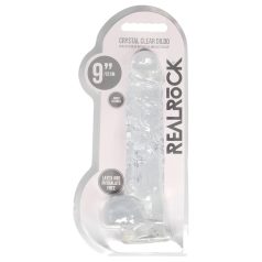 REALROCK - dildo realista transparente - transparente (22cm)