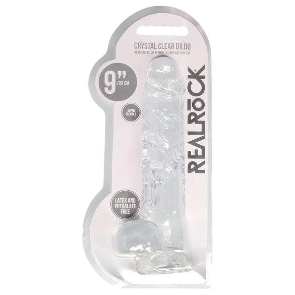 REALROCK - dildo realista transparente - transparente (22cm)
