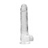 REALROCK - dildo realista transparente - transparente (22cm)