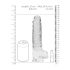 REALROCK - Dildo transparente realista - transparente (22 cm)