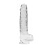 REALROCK - Dildo transparente realista - transparente (22 cm)