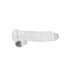 REALROCK - dildo realista transparente - transparente (22cm)