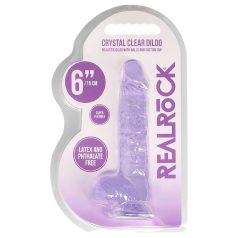 REALROCK - dildó realista lila transparente (15cm)